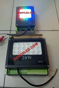 Lampu Sorot LED RGB Remote 10w~50w Model Terbaru